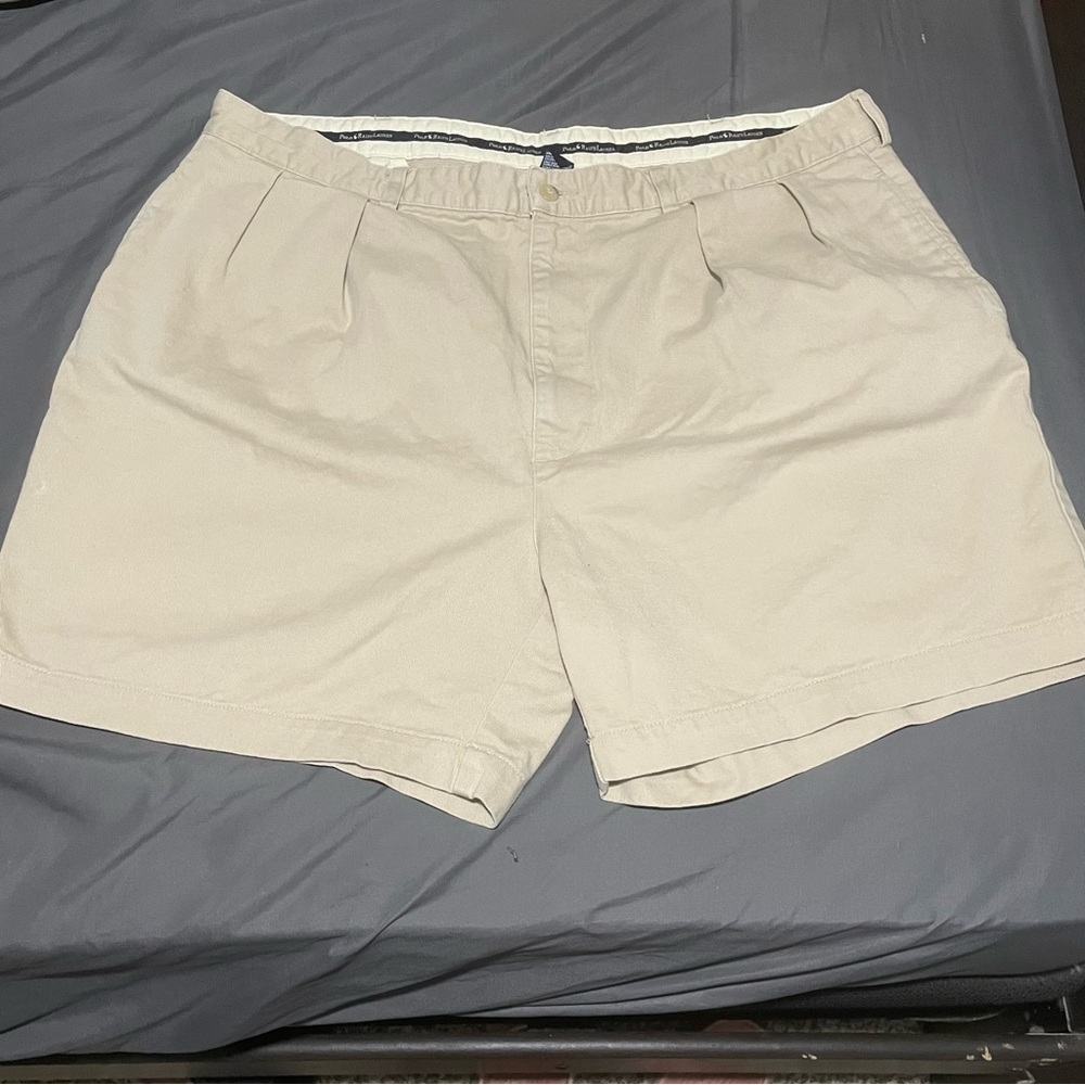 Polo by Ralph Lauren Tan Flat Front Men Shorts